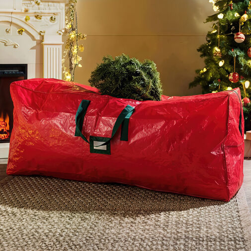 59744 • Taška na uloženie umelého stromčeka - tkané PVC - červená - 165 x 38 x 76 cm