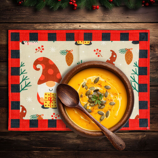 59749B • Vianočná prestierka - škriatok - 46 x 32 cm