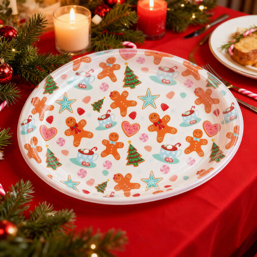 59752 • Vianočný podnos - plast - 36 x 26 cm