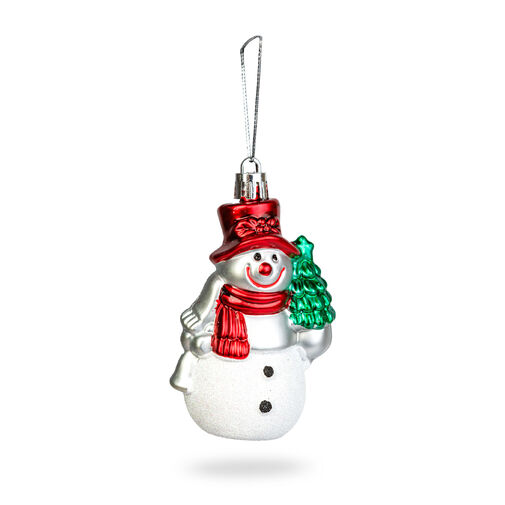 59753 • Vianočná dekorácia - snehuliak - závesná - plast - 9 x 5,5 cm