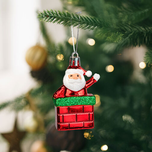 59754 • Vianočná dekorácia - Mikuláš - závesná - plast - 7,5 x 5 cm