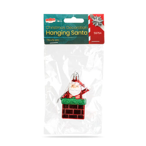 59754 • Vianočná dekorácia - Mikuláš - závesná - plast - 7,5 x 5 cm