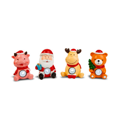 59762 • Solárna vianočná dekorácia – studená biela – 4 druhy – 6 x 5 x 10 cm