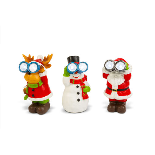 59763 • Solárna vianočná dekorácia – studená biela – 3 druhy – 8 x 7,5 x 14 cm