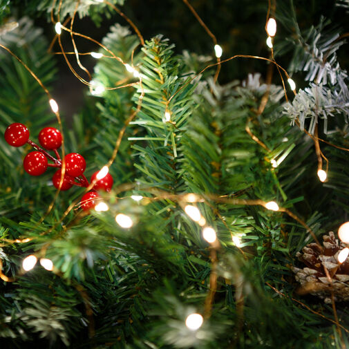 59765 • Svetelná reťaz – teplá biela – 100 x microLED – 10 m – 2 x AA