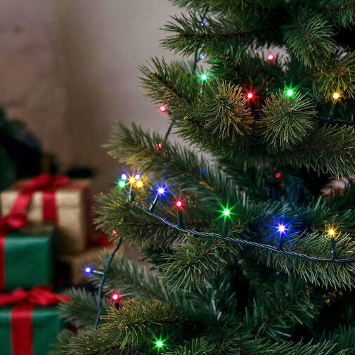 59767 • Svetelná reťaz – 10 m – farebná - 200 LED – 220–240 V – 6 W – zelený kábel