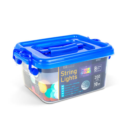 59767 • Svetelná reťaz – 10 m – farebná - 200 LED – 220–240 V – 6 W – zelený kábel