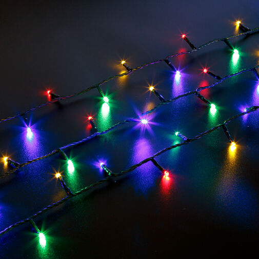 59768 • Svetelná reťaz – 20 m – farebná - 400 LED – 220–240 V – 6 W – zelený kábel