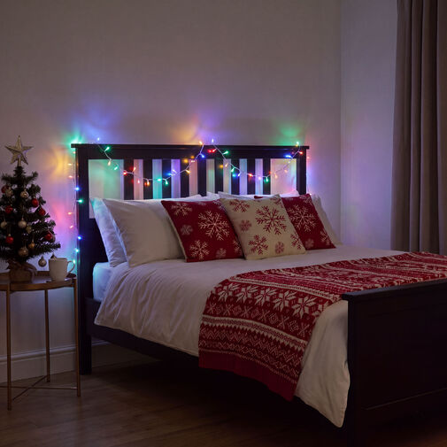 59768T • Svetelná reťaz – 20 m – farebná – 400 LED – 100–240 V – 6 W – priehľadný kábel