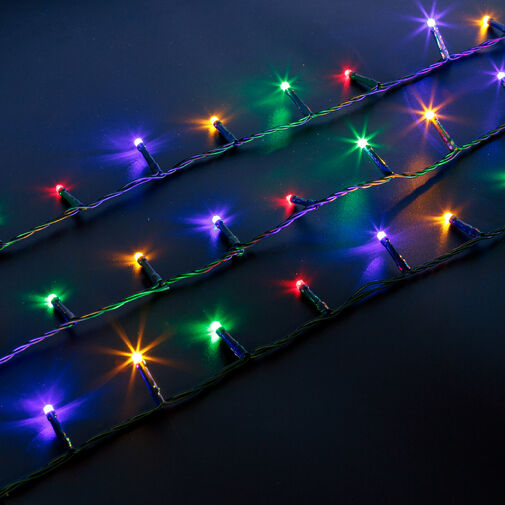 59769 • Svetelná reťaz – 30 m – farebná - 600 LED – 220–240 V – 6 W – zelený kábel