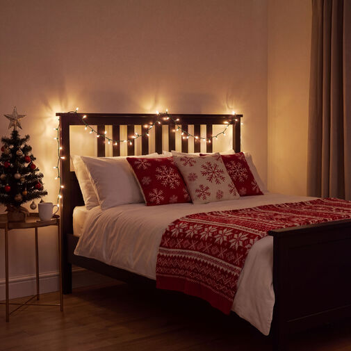 59769W • Svetelná reťaz – 30 m – teplá biela – 600 LED – 220–240 V – 6 W – zelený kábel