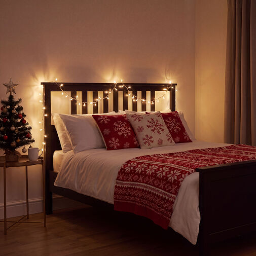 59769WT • Svetelná reťaz – 30 m – teplá biela – 600 LED – 220–240 V – 6 W – priehľadný kábel