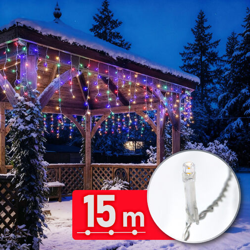 59770 • Svetelná reťaz – 15 m – 600 LED – 220–240 V – 6 W – priehľadný kábel