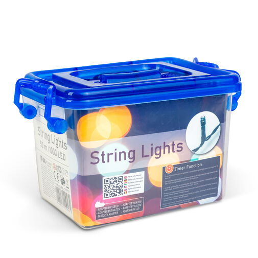 59771 • Svetelná reťaz - 50 m - farebná - 1000 LED - 220-240V - 9W - zelený kábel