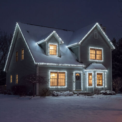 59771C • Svetelná reťaz – 50 m – studená biela – 1000 LED – 220–240 V – 9 W – priehľadný kábel