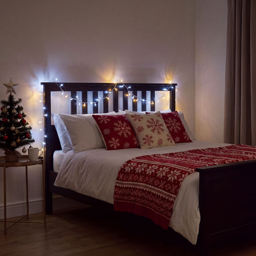 59773 • Svetelná reťaz - 5 m - 200 teplá biela & 50 studená biela LED - 100-240V - 6W - biely kábel