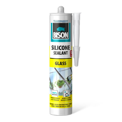 B13754 • Bison sklenený silikón, transparentný, 280 ml