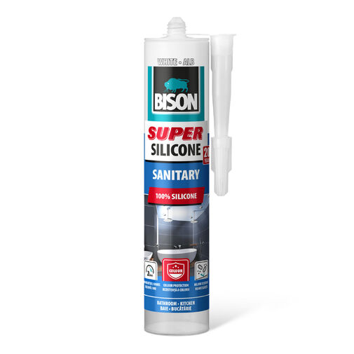 B17047 • Bison Super sanitárny silikón, biely, 280 ml
