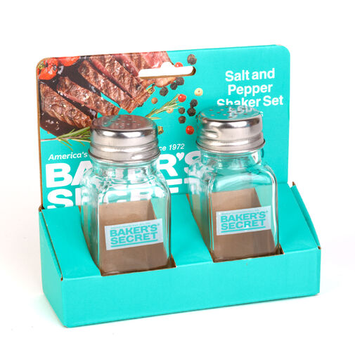 BS40149 • Baker's Secret – sada soľničky a koreničky – sklo – 9,2 cm – 2 ks / sada