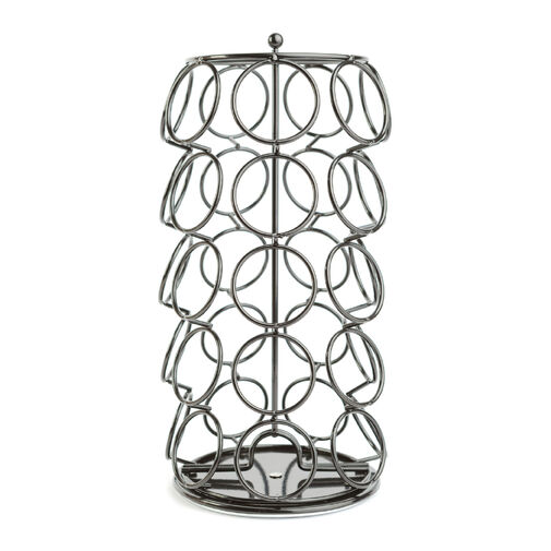 BW0997 • Kovový držiak na kávové kapsuly – na 35 kapsúl Dolce Gusto – 165 x 165 x 320 mm – čierny