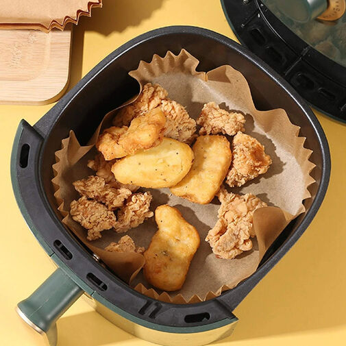 BW1020A • Air fryer papier na pečenie - do teplovzdušnej fritézy - štvorec - 20 cm - 50 ks / balenie