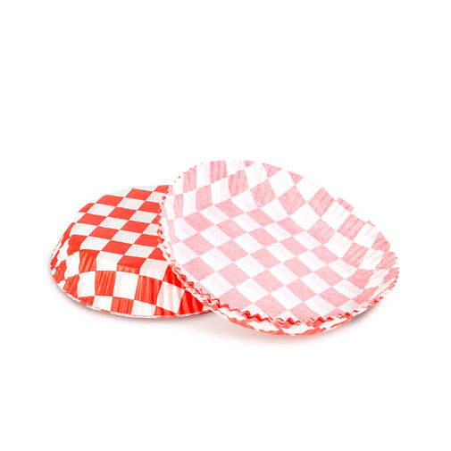 BW1032A • Papier na pečenie do Air fryer - pre varenie bez oleja - károvaný, kruh - 20 cm - 50 ks / balenie