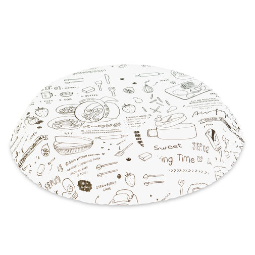 BW1033B • Papier na pečenie do Air fryer - pre varenie bez oleja - vzorovaný, kruh - 23 cm - 50 ks / balenie