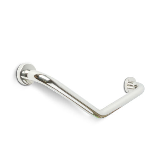 BW3035A • Madlo do kúpeľne - uhlové 45° - nehrdzavejúca oceľ - chrómované - 25 + 25 cm