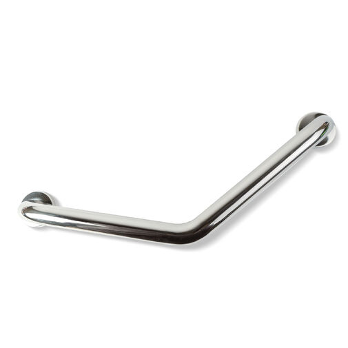 BW3035A • Madlo do kúpeľne - uhlové 45° - nehrdzavejúca oceľ - chrómované - 25 + 25 cm