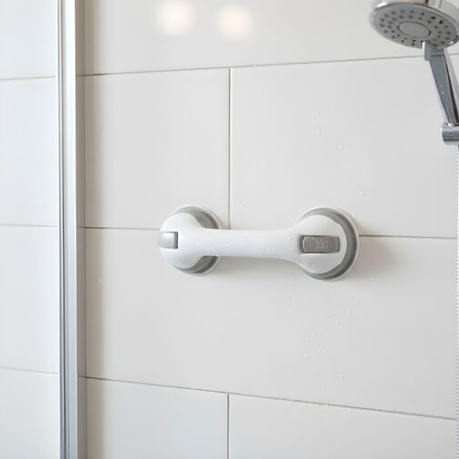 BW3036 • Kúpeľňové madlo – s prísavkou – plast – biele – 30 cm