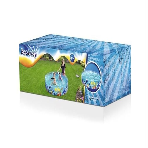DA00533 • Detský bazén s pevnou stenou - rybičkový vzor - 183 x 38 cm