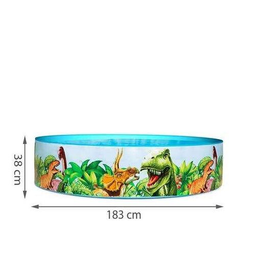 DA00541 • Detský bazén s pevnou stenou - dinosaurusový vzor - 183 x 38 cm