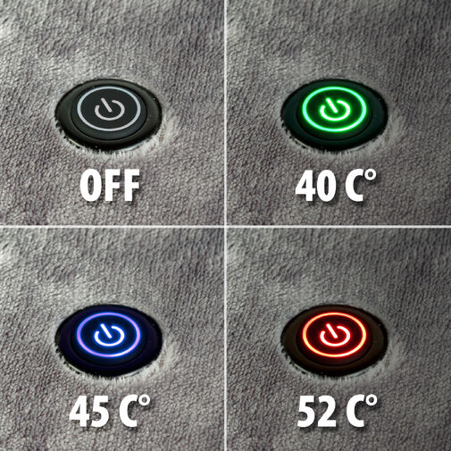 DA01204 • Vyhrievaná USB deka - 150 x 80 cm - 40 - 52°C - sivá