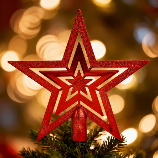 EDO-3084 • Sada vianočných ozdôb - 100 gúľ + špička - červená