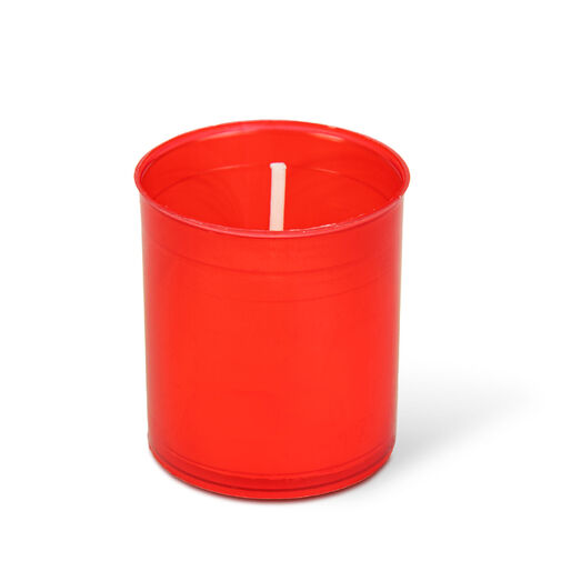 TW1001 • Sada 6 sviečok do lampáša, farba: červená - Ø4,3 cm