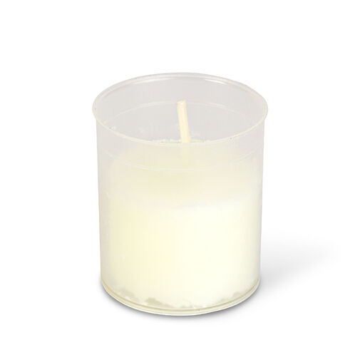 TW1002 • Sada 4 sviečok do lampáša, farba: biela - Ø5 cm