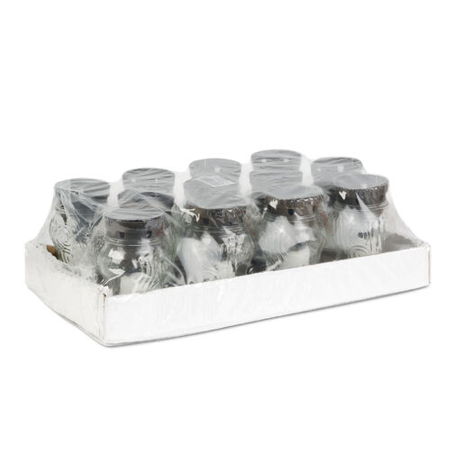 TW1014 • Sklenená kahancia, biele sklo s viečkom v antickej zlatej farbe - 16 cm