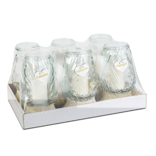 TW1019 • Sklenený svietnik - s kovovým viečkom - 26 cm - farba skla: biela - zlatá antická