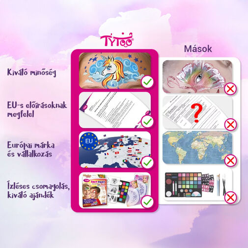 TY50786 • Tytoo sada na maľovanie na tvár -